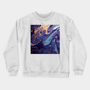 Stylized Surface of Liquid Violet Stone Crewneck Sweatshirt